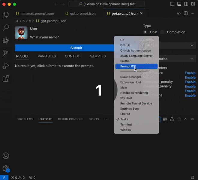 文件:Prompt IDE demo.gif